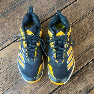 Men's Adidas Athletic Sneakers - Black and Yellow